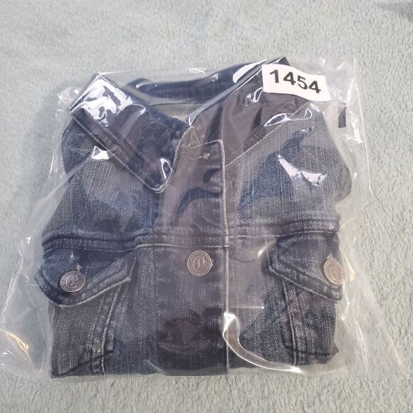 Cello Denimwear Vest Womens XL Blue Distresed Jean Button Down - Picture 6 of 6